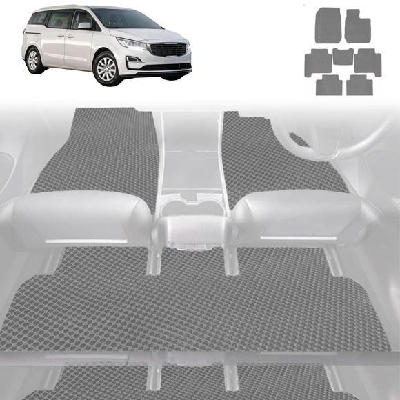 6D Diamond Car Floor Mats for Kia Carnival 2015 - 2020 (YP) - Custom-Fit Carpet Liner