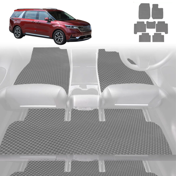 6D Diamond Car Floor Mats for Kia Carnival 2021 - Current (KA4) - Custom-Fit Carpet Liner