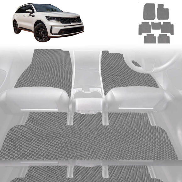 6D Diamond Car Floor Mats for Kia Sorento 2021 - Current (MQ4) - Custom-Fit Carpet Liner