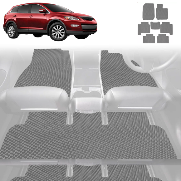 6D Diamond Car Floor Mats for Mazda CX-9 2007 - 2016 (TB) - Custom-Fit Carpet Liner