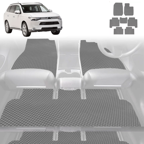 6D Diamond Car Floor Mats for Mitsubishi Outlander 2018 - 2021 (ZJ/ZK/ZL) - Custom-Fit Carpet Liner