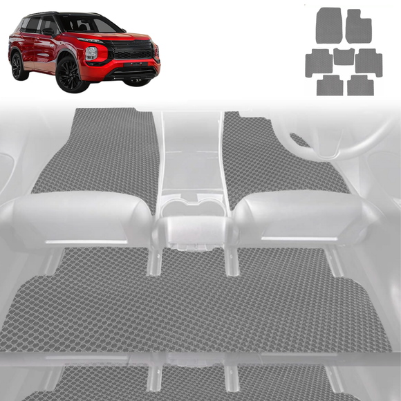 6D Diamond Car Floor Mats for Mitsubishi Outlander 2022 - Current (ZM) - Custom-Fit Carpet Liner