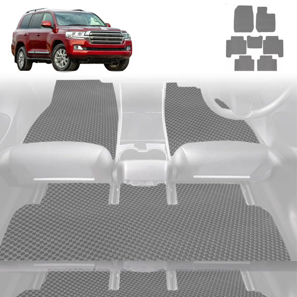6D Diamond Car Floor Mats for Toyota LandCruiser 200 2012 - 2021 (Sahara) - Custom-Fit Carpet Liner