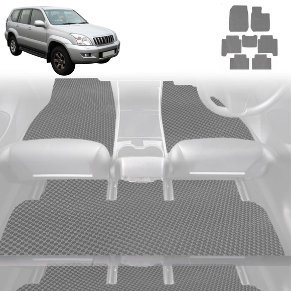 6D Diamond Car Floor Mats for Toyota Prado 2002 - 2009 (J120) - Custom-Fit Carpet Liner