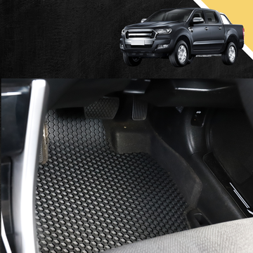 6D PRO Car Floor Mats for Ford Ranger 2015 - 2018 (PX2 Dual Cab Ute)
