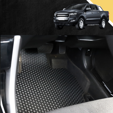 6D PRO Car Floor Mats for Ford Ranger 2015 - 2018 (PX2 Dual Cab Ute)