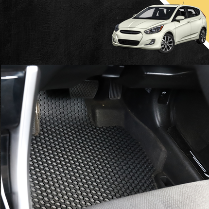 6D PRO Car Floor Mats for Hyundai Accent 2011 - 2018 (R8)