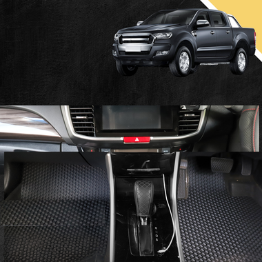 6D PRO Car Floor Mats for Ford Ranger 2015 - 2018 (PX2 Dual Cab Ute) - 0