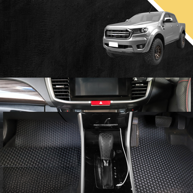 6D PRO Car Floor Mats for Ford Ranger 2018 - 2022 (PX3 Dual Cab Ute) - 0