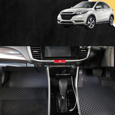 6D PRO Car Floor Mats for Honda HR-V 2015 - 2021 (RU) - 0