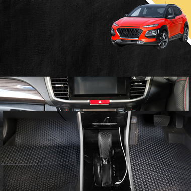 6D PRO Car Floor Mats for Hyundai Kona 2017 - 2023 (OS) - 0
