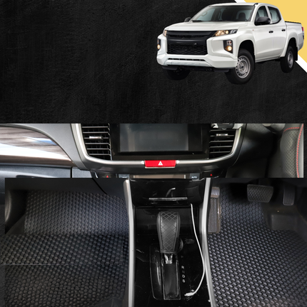 6D PRO Car Floor Mats for Mitsubishi Triton Double Cab 2015 - 2023 (MQ MR) - 0