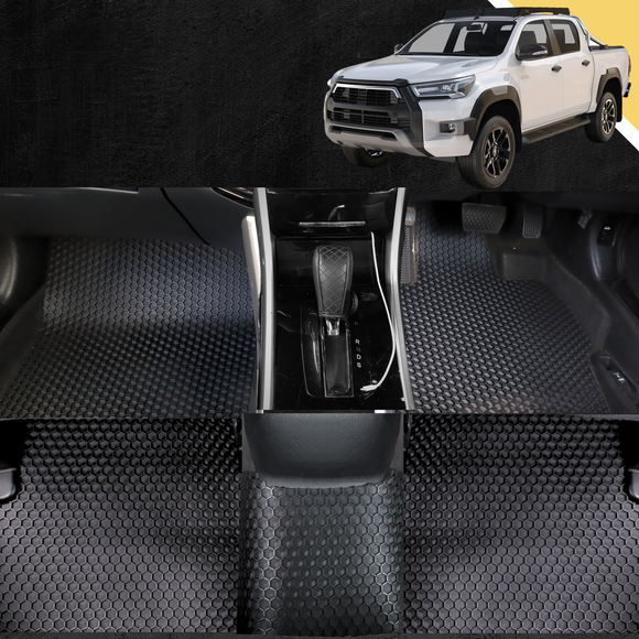 6D PRO Car Floor Mats for Toyota Hilux Double Cab 2015 - Current