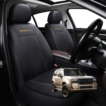 Car Front Seat Cover for Toyota LandCruiser Prado 2024 - Current (GX, GXL, VX, Altitude, Kakadu) - Black - 27 x 26 x 10 cm
