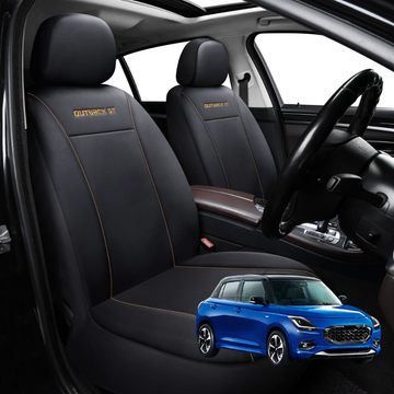 Car Front Seat Cover for Suzuki Swift 2024 - Current (Hybrid) - Black - 27 x 26 x 10 cm
