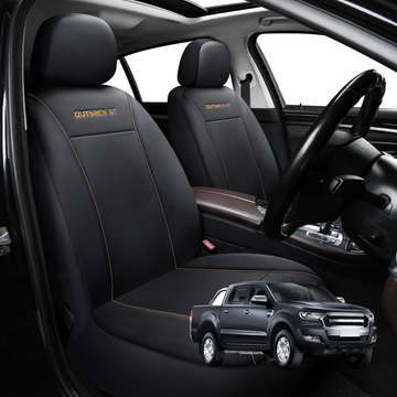 Car Front Seat Cover for Ford Ranger 2015 - 2018 (PX2 Dual Cab Ute) - Black - 27 x 26 x 10 cm