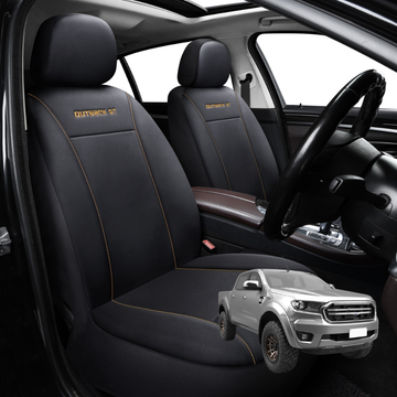 Car Front Seat Cover for Ford Ranger 2018 - 2022 (PX3 Dual Cab Ute) - Black - 27 x 26 x 10 cm