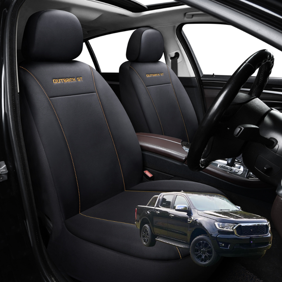 Car Front Seat Cover for Ford Ranger 2022 - Current PX Mk3 - Black - 27 x 26 x 10 cm