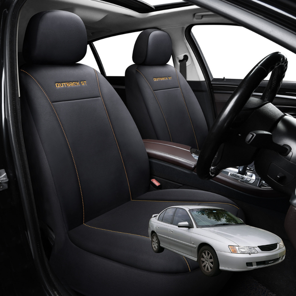 Car Front Seat Cover for Holden Commodore 1997 - 2006 (VT VX VY VZ) - Black - 27 x 26 x 10 cm