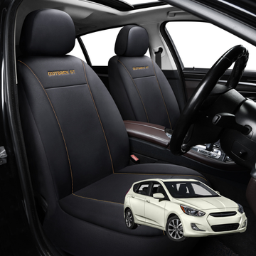 Car Front Seat Cover for Hyundai Accent 2011 - 2018 (R8) - Black - 27 x 26 x 10 cm