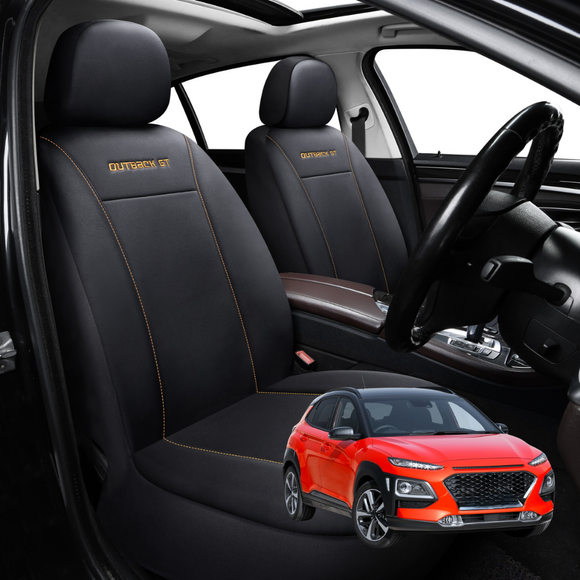 Car Front Seat Cover for Hyundai Kona 2017 - 2023 (OS) - Black - 27 x 26 x 10 cm