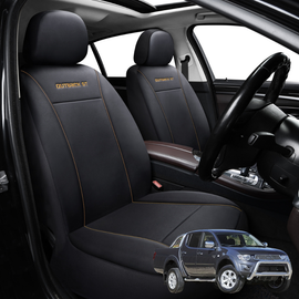 Car Front Seat Cover for Mitsubishi Triton Double Cab 2006 - 2015 (ML MN) - Black - 27 x 26 x 10 cm