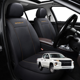Car Front Seat Cover for Mitsubishi Triton Double Cab 2015 - 2023 (MQ MR) - Black - 27 x 26 x 10 cm