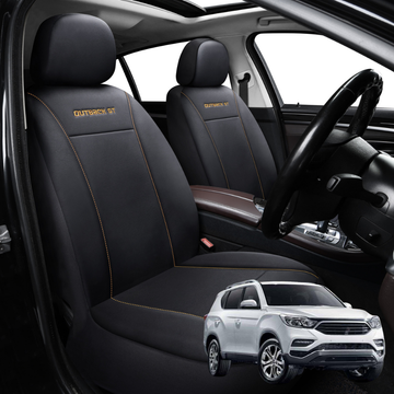 Car Front Seat Cover for SsangYong Rexton 2017 - Current Y290, Y400, Y450 - Black - 27 x 26 x 10 cm