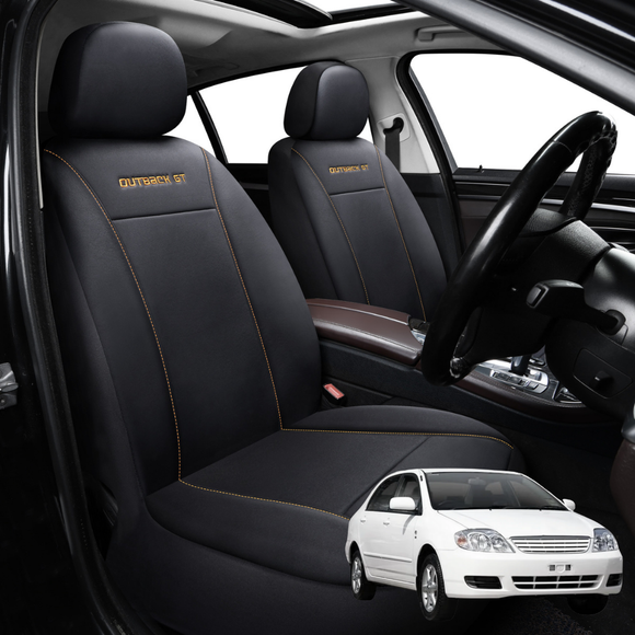 Car Front Seat Cover for Toyota Corolla 2002 - 2007 Hatch/Sedan (E120/130) - Black - 27 x 26 x 10 cm