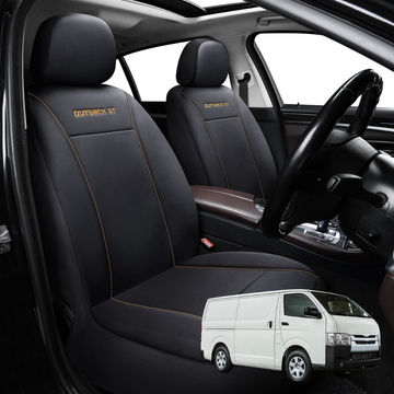 Car Front Seat Cover for Toyota Hiace Van 2005 - 2019 (LWB) - Black - 27 x 26 x 10 cm