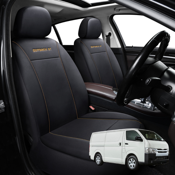 Car Front Seat Cover for Toyota Hiace Van 2005 - 2019 (LWB) - Black - 27 x 26 x 10 cm