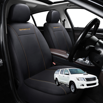 Car Front Seat Cover for Toyota Hilux Double Cab 2005 - 2015 - Black - 27 x 26 x 10 cm