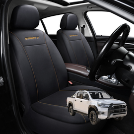 Car Front Seat Cover for Toyota Hilux Double Cab 2015 - Current - Black - 27 x 26 x 10 cm