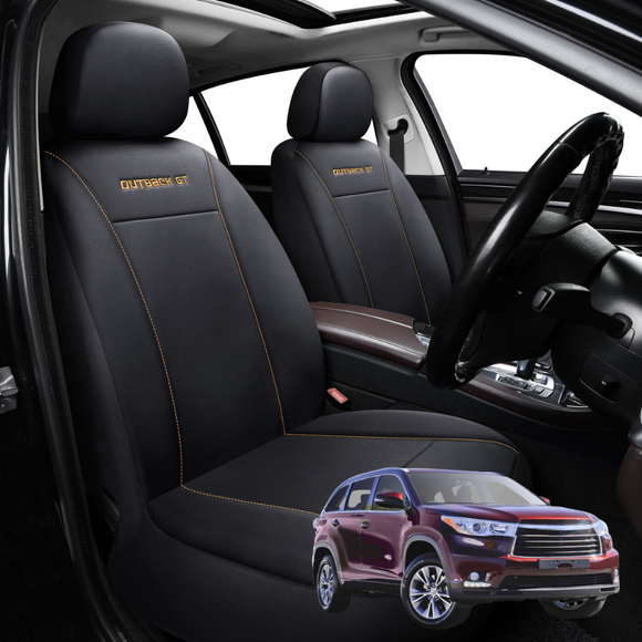 Car Front Seat Cover for Toyota Kluger 2014 - 2020 (XU50) - Black - 27 x 26 x 10 cm