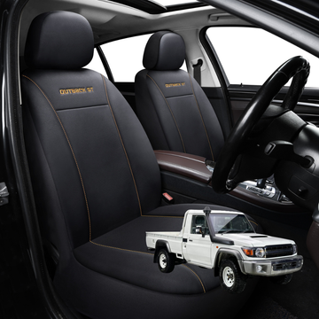 Car Front Seat Cover for Toyota LandCruiser 70 Single Cab 2012 - Current - Black - 27 x 26 x 10 cm