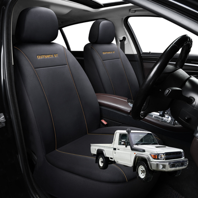 Car Front Seat Cover for Toyota LandCruiser 70 Single Cab 2012 - Current - Black - 27 x 26 x 10 cm