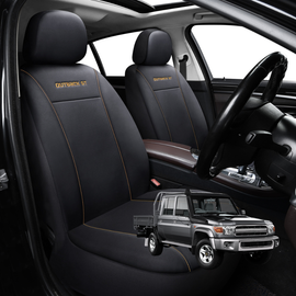 Car Front Seat Cover for Toyota LandCruiser 79 Series Double Cab 2012 - Current - Black - 27 x 26 x 10 cm