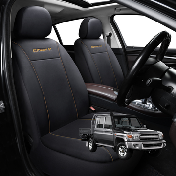 Car Front Seat Cover for Toyota LandCruiser 79 Series Double Cab 2012 - Current - Black - 27 x 26 x 10 cm