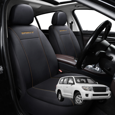 Car Front Seat Cover for Toyota LandCruiser 200 2012 - 2021 (GX GXL) - Black - 27 x 26 x 10 cm