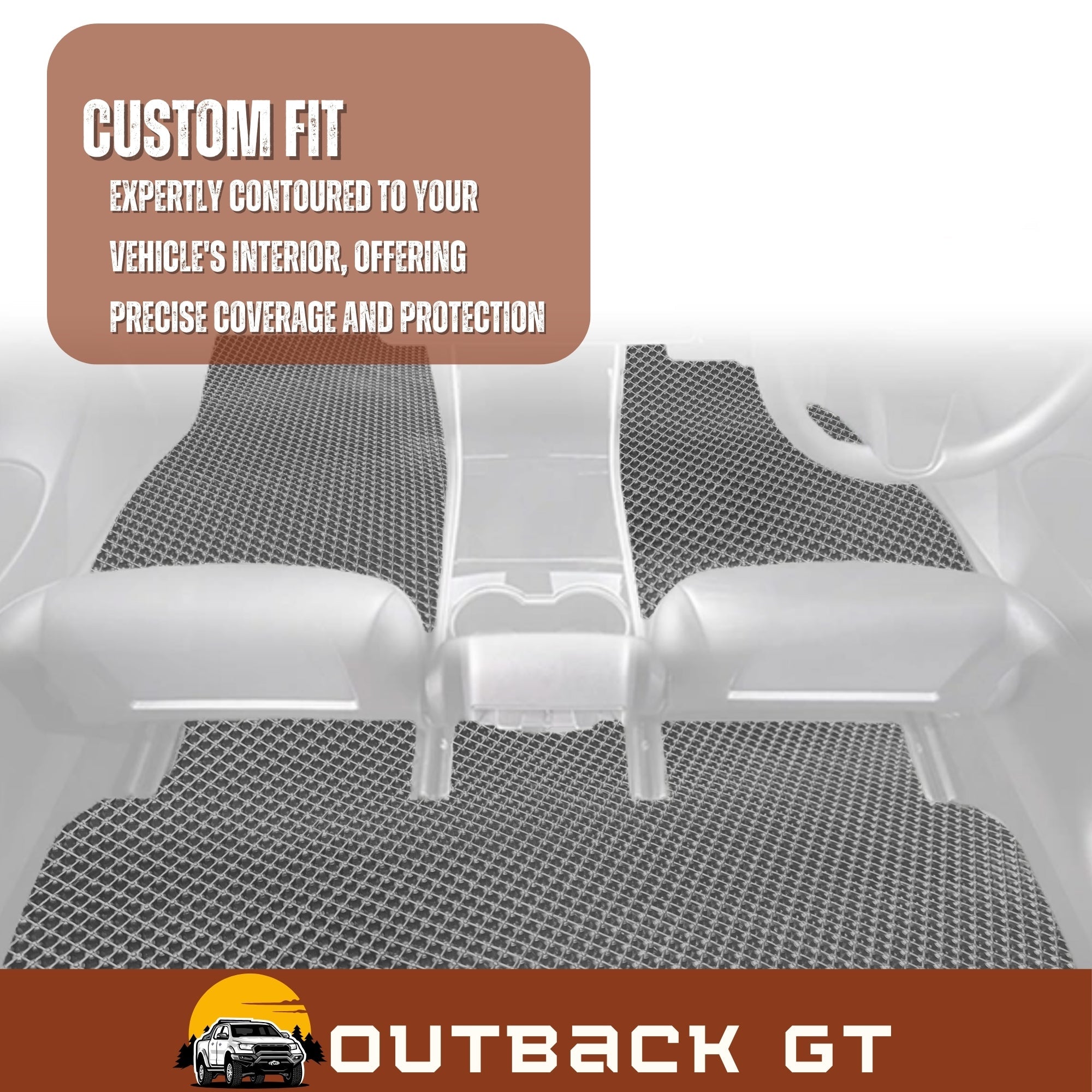 6D Diamond Car Floor Mats for Ford Ranger 2022 - Current PX Mk3 - Custom-Fit Carpet Liner