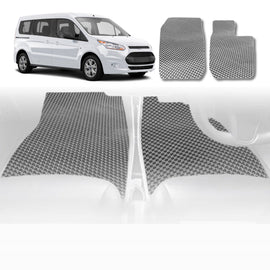 6D Diamond Car Floor Mats for Ford Transit Cab 2014 - Current VO - Custom-Fit Carpet Liner - 0