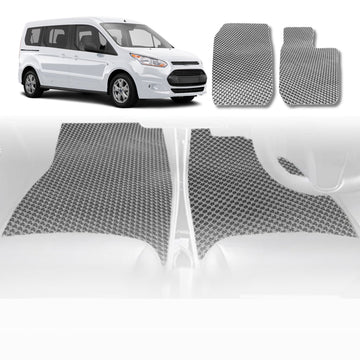 6D Diamond Car Floor Mats for Ford Transit Cab 2014 - Current VO - Custom-Fit Carpet Liner - 0