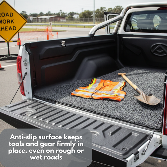 Honeycomb UTE Tub Mat Tray Liner for Toyota Hilux Single Cab 2005 - 2015 - (With Spray On Liner or No Liner) Black & Grey