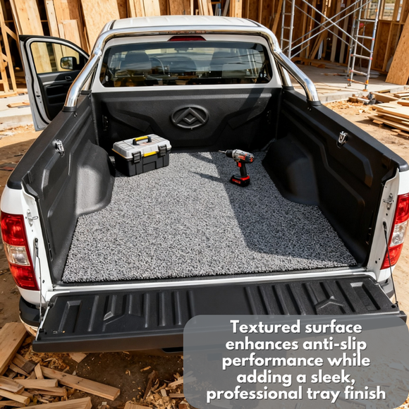 Honeycomb UTE Tub Mat Tray Liner for Ford Ranger (PX Dual Cab Ute) 2012 - 2015 - Black & Grey