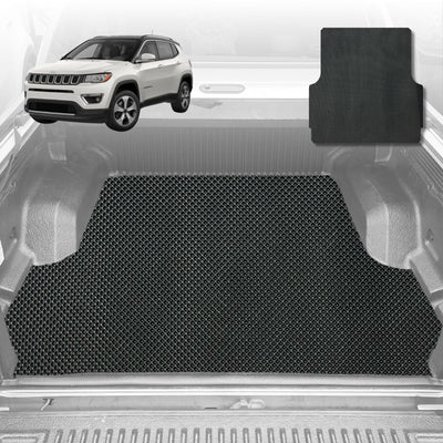 6D Diamond Car Boot Mat for Jeep Compass 2017 - Current M6  - Heavy Duty Carpet Liner