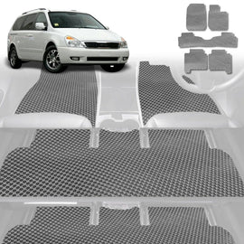 6D Diamond Car Floor Mats for Kia Carnival 2006 - 2014 (VQ) - Custom-Fit Carpet Liner - 0