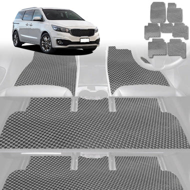 6D Diamond Car Floor Mats for Kia Carnival 2015 - 2020 (YP) - Custom-Fit Carpet Liner - 0