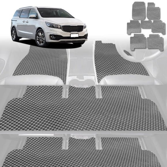 6D Diamond Car Floor Mats for Kia Carnival 2015 - 2020 (YP) - Custom-Fit Carpet Liner