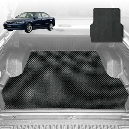 6D Diamond Car Boot Mat for Mazda 6 2002 - 2008 GG, GH, GY, GH1 (Hatch) - Heavy Duty Carpet Liner