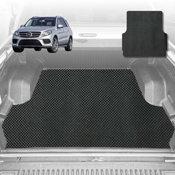 6D Diamond Car Boot Mat for Mercedes-Benz GLE-Class 2015 - 2019 (W166) (3rd Row folded/5 seater) - Heavy Duty Carpet Liner